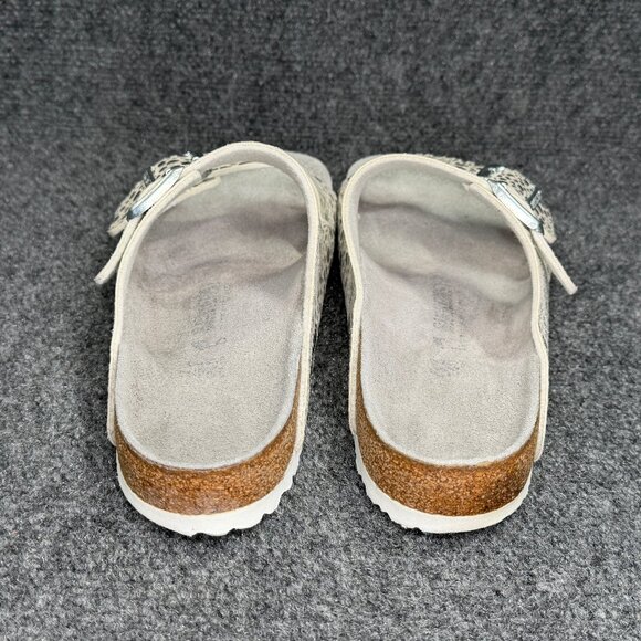 Birkenstock Arizona Sandals Women's Size 10 Silver Grey Buckle Slide Flip Flops - Picture 9 of 13